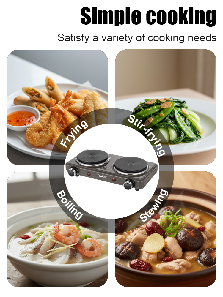 Bếp điện đôi Sonifer SF-3068 5 - đánh giá và giá Induction Cooktop Portable