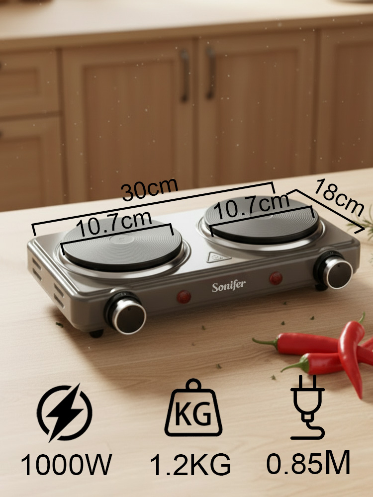 Bếp điện đôi Sonifer SF-3068 5 - đánh giá và giá Induction Cooktop Portable