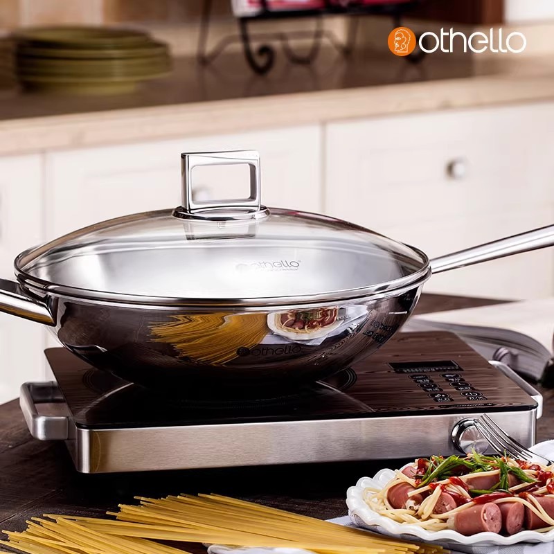 18/10 Stainless steel wok glas - đánh giá và giá Induction Cooker